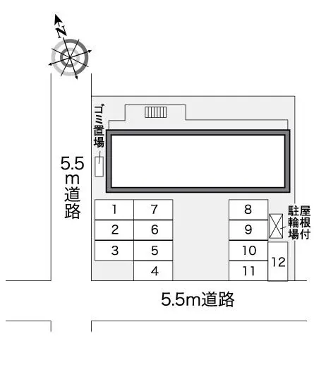 ★手数料０円★福島市堀河町　月極駐車場（LP）